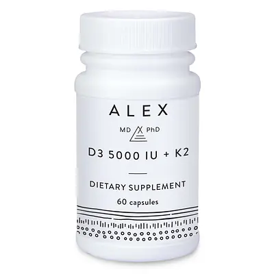 D3 5000 IU + K2 - 60 capsules primary image